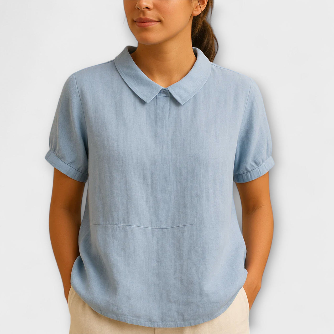 Mina – Lichte Linnen Blouse