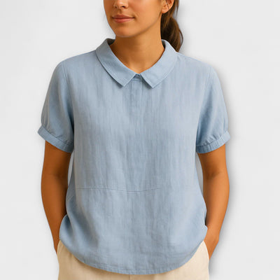 Mina – Lichte Linnen Blouse