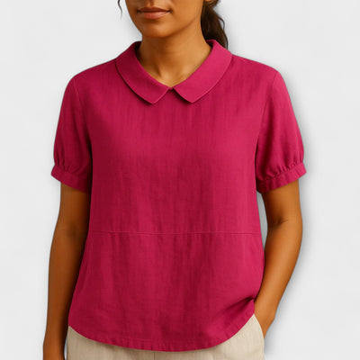 Mina – Lichte Linnen Blouse