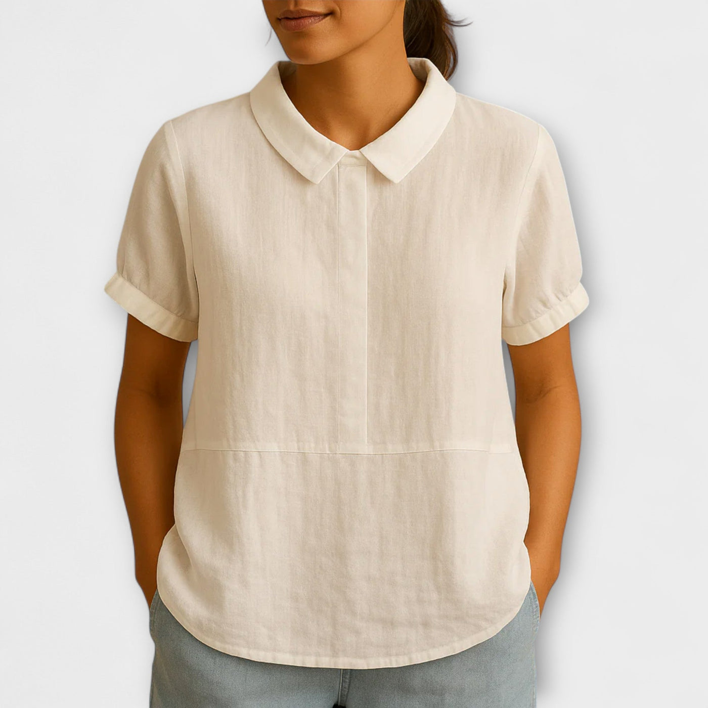 Mina – Lichte Linnen Blouse