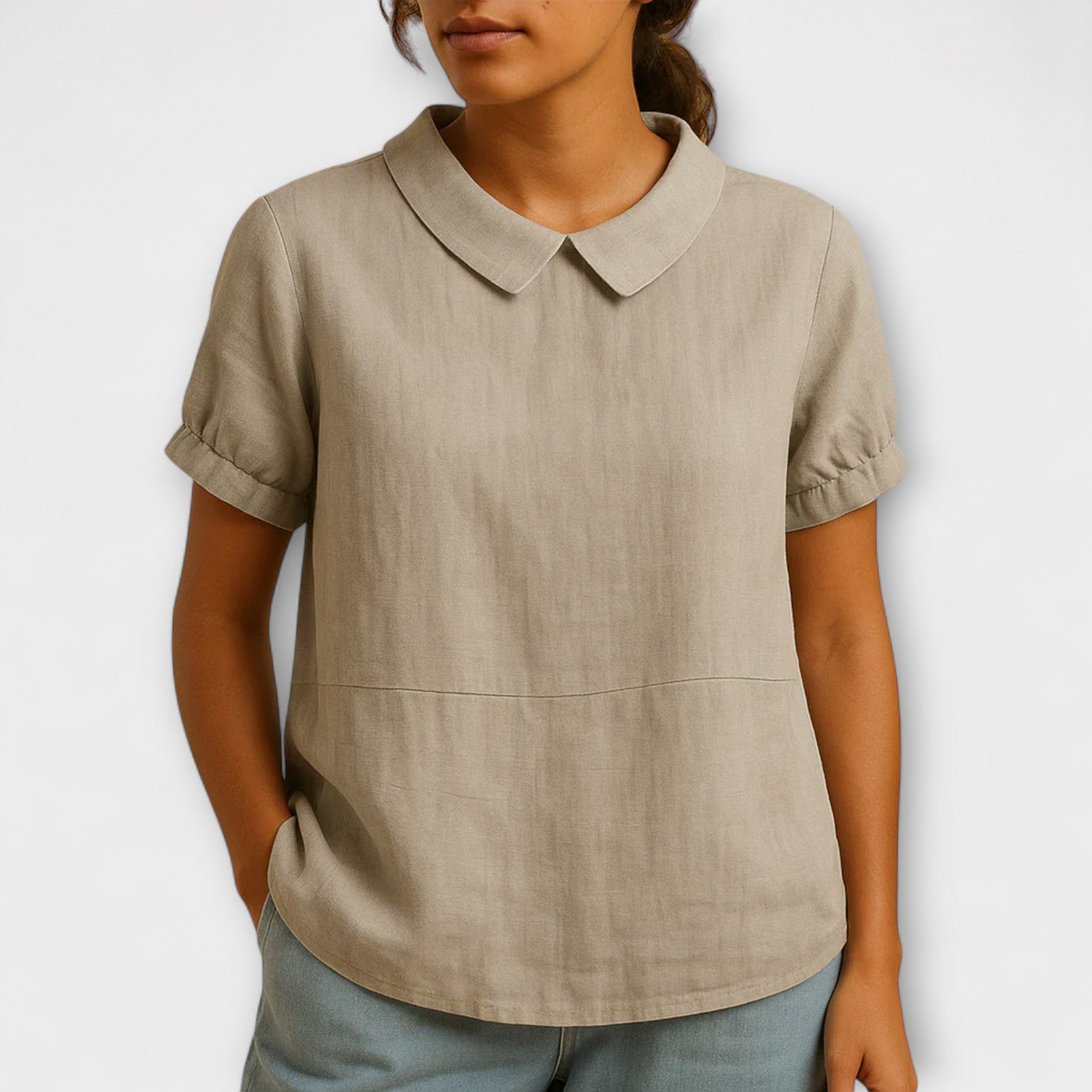 Mina – Lichte Linnen Blouse