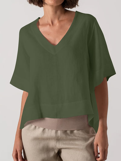 YARA | COMFORTABELE LOSSE BLOUSE MET BUIKBEDDEKKING