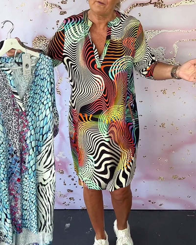 Sonya™ | Jurk met optische illusie en T-shirt snit