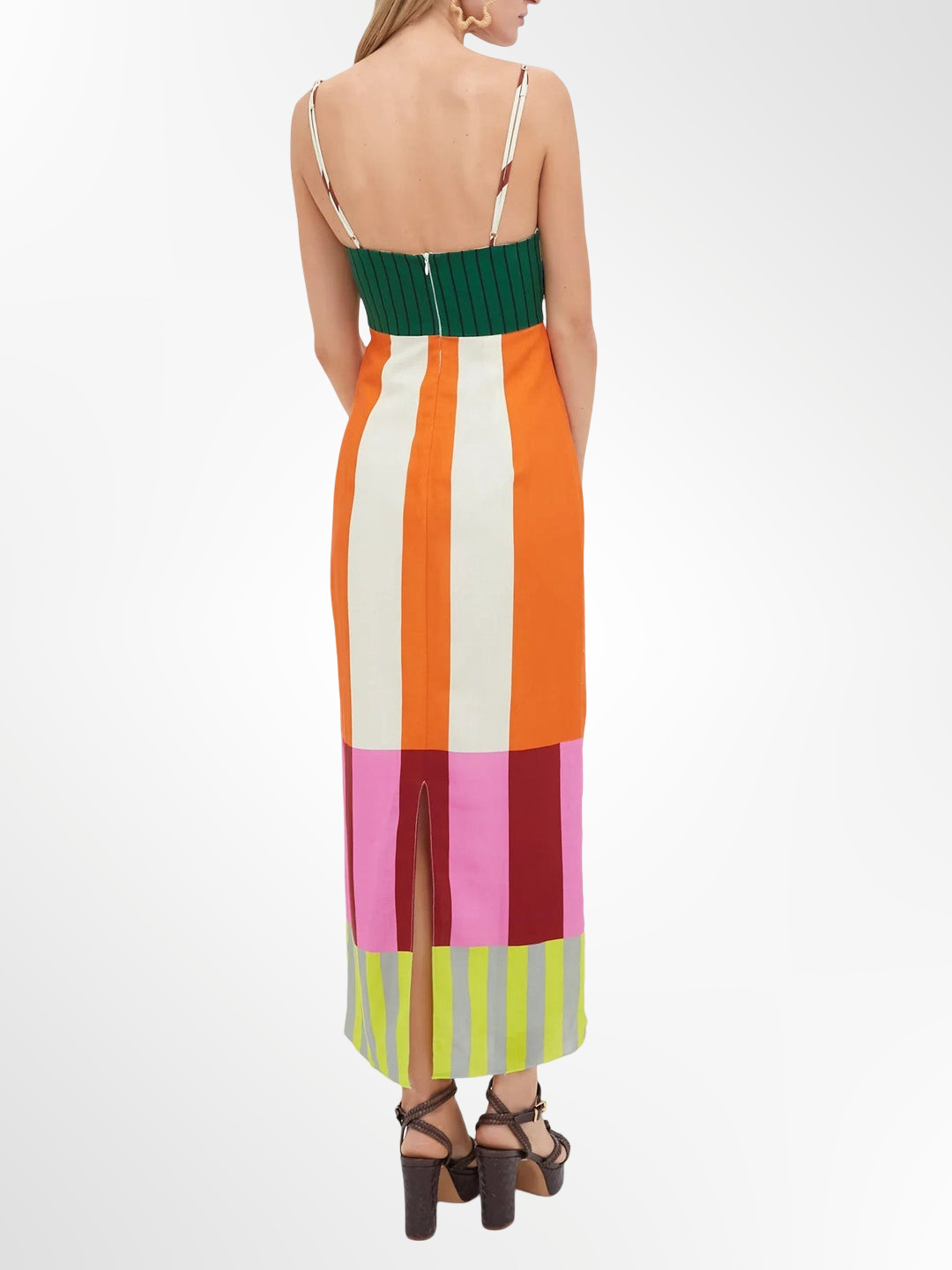 Elsa - Lange multicolor jurk