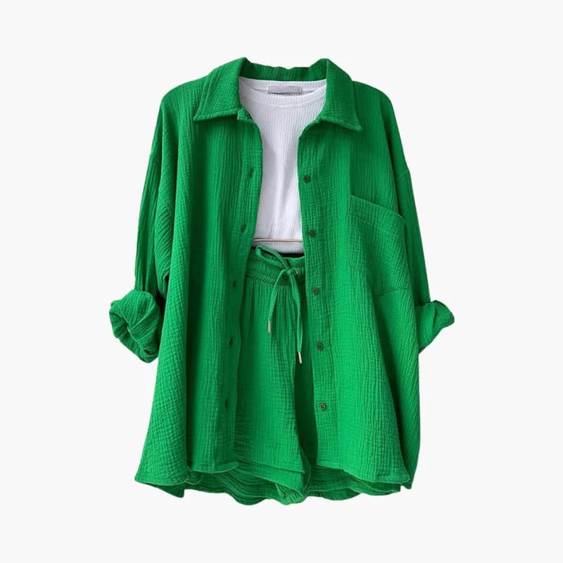 Arabella™ | 2-delige Katoenen Shirt en Shorts Set