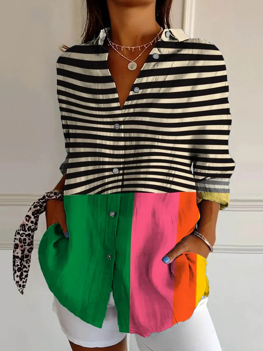 Marilou | Blouse met Kleurrijk Ontwerp