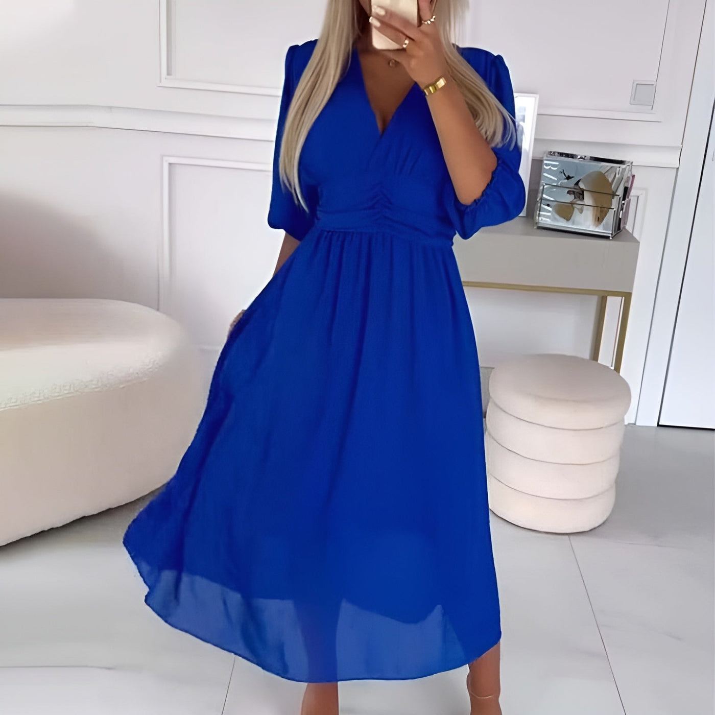 Mathilda™ | Licht, zijden chiffon jurk