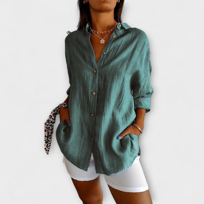 Maren – Ontspannen Button-Up Blouse