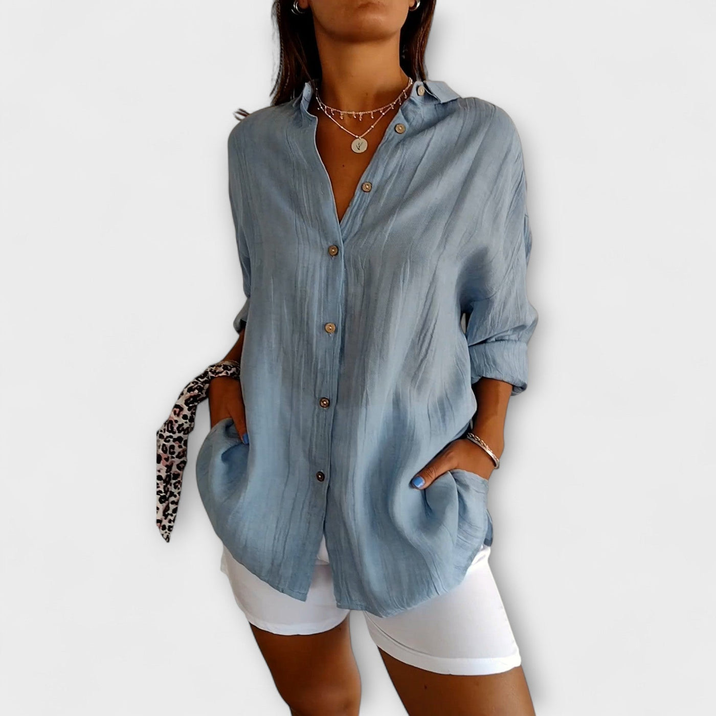 Maren – Ontspannen Button-Up Blouse