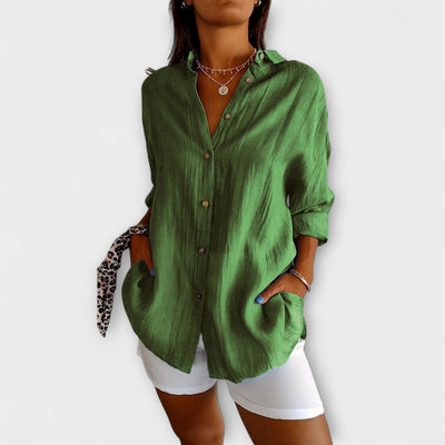 Maren – Ontspannen Button-Up Blouse