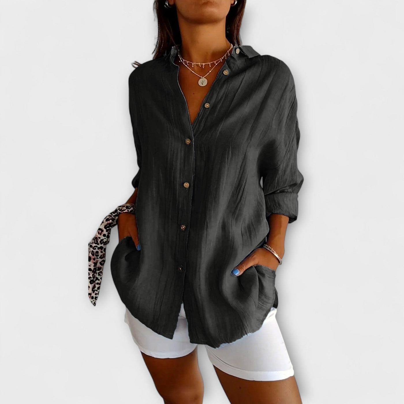 Maren – Ontspannen Button-Up Blouse