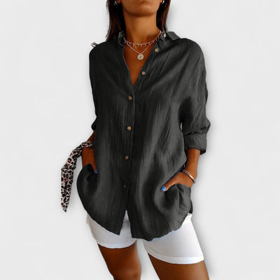 Maren – Ontspannen Button-Up Blouse