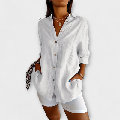 Maren – Ontspannen Button-Up Blouse