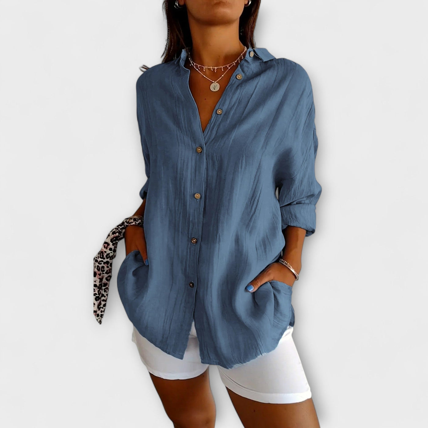Maren – Ontspannen Button-Up Blouse