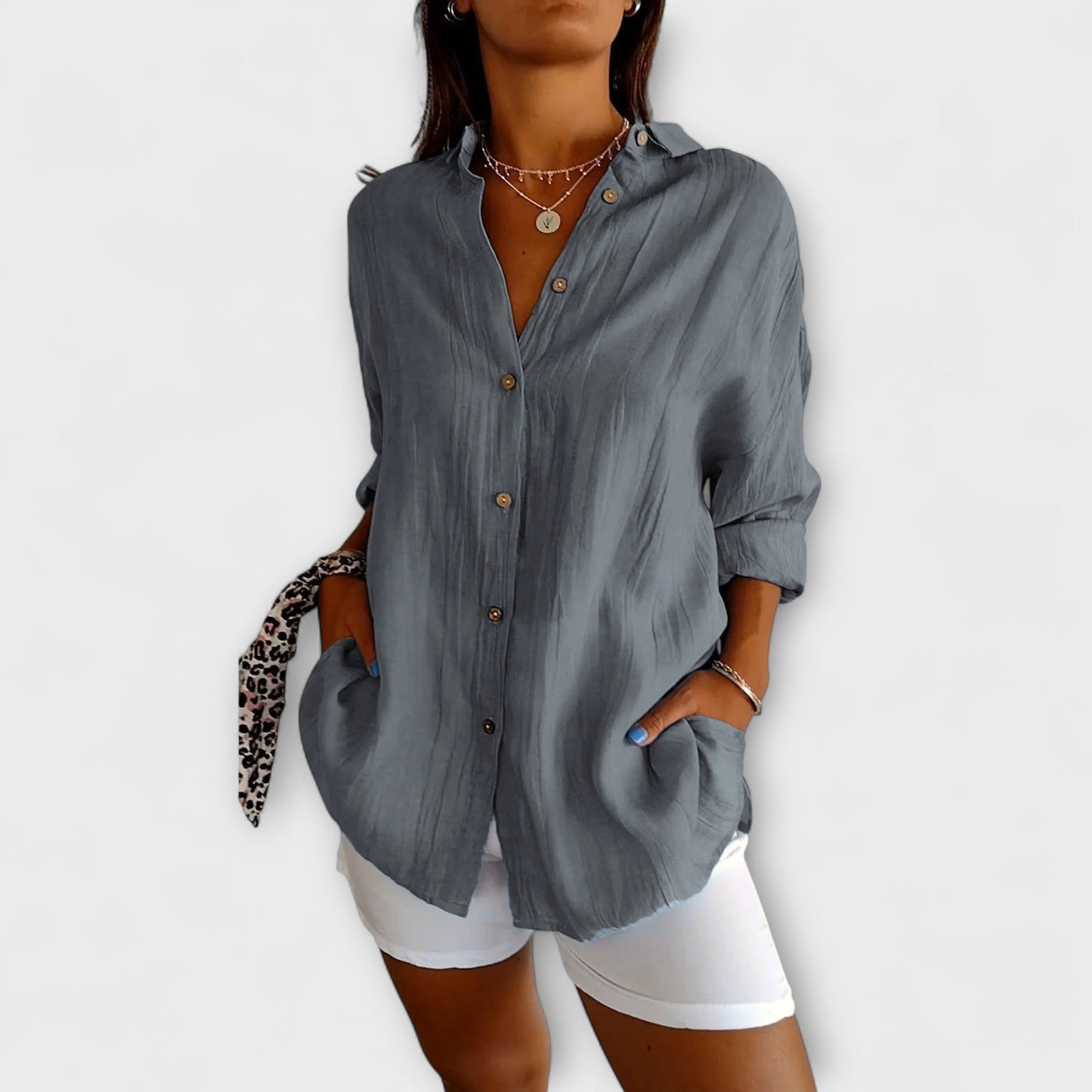 Maren – Ontspannen Button-Up Blouse