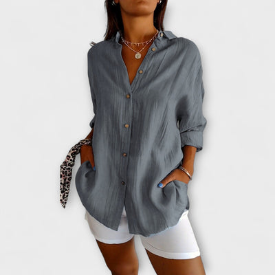 Maren – Ontspannen Button-Up Blouse
