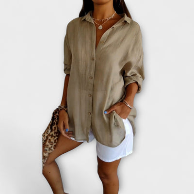 Maren – Ontspannen Button-Up Blouse