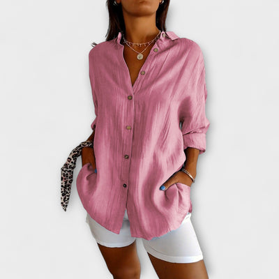 Maren – Ontspannen Button-Up Blouse
