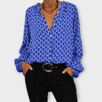 Elena™ Geometrische Print Blouse