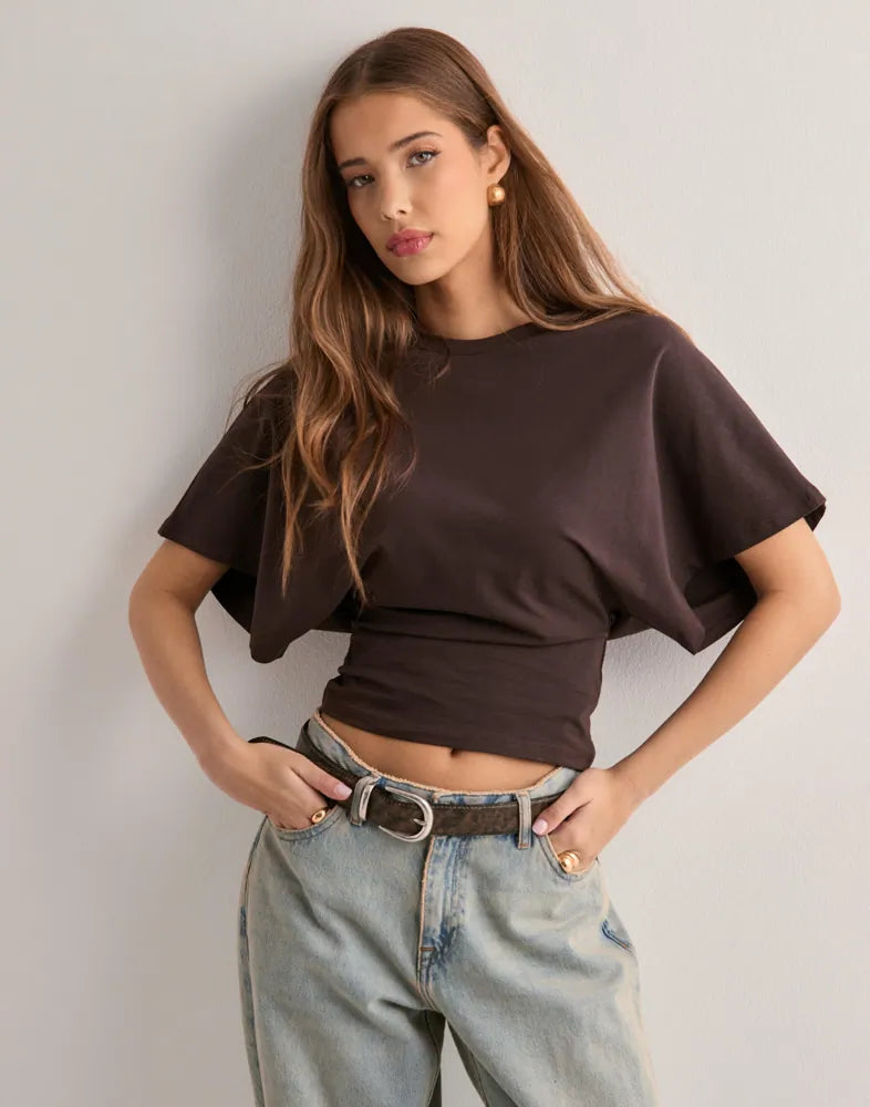 Ewa | T-SHIRT MET WIDE SLEEVES ICON