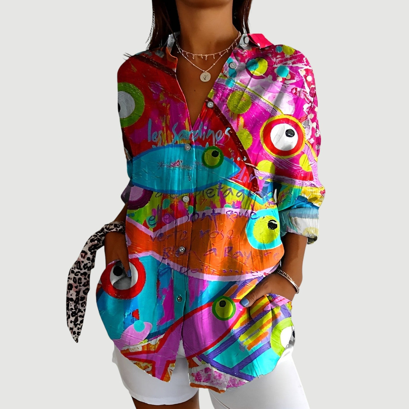Adriana™ | Blouse met Kleurrijk Ontwerp