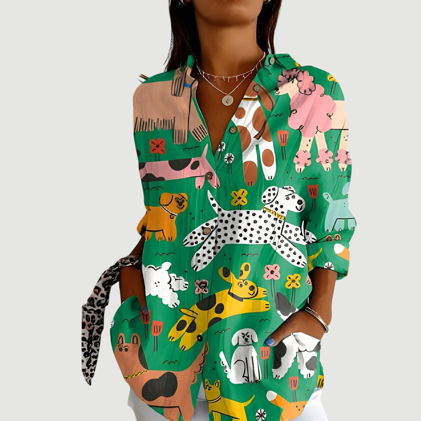 Mille™ | Blouse met Kleurrijk Ontwerp