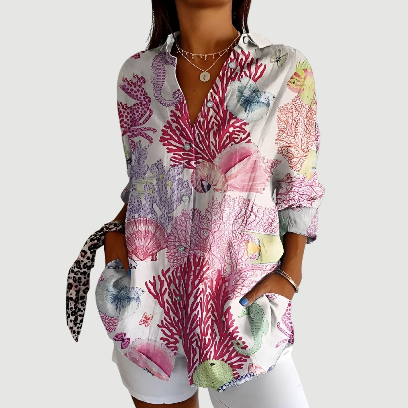 Ella™ | Blouse met Kleurrijk Ontwerp