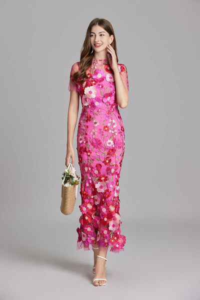 Sophia - Elegante Bloemenjurk in Midi-Stijl