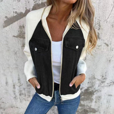 Karin™ | Modieuze patchwork denimjack, jouw nieuwe favoriet!