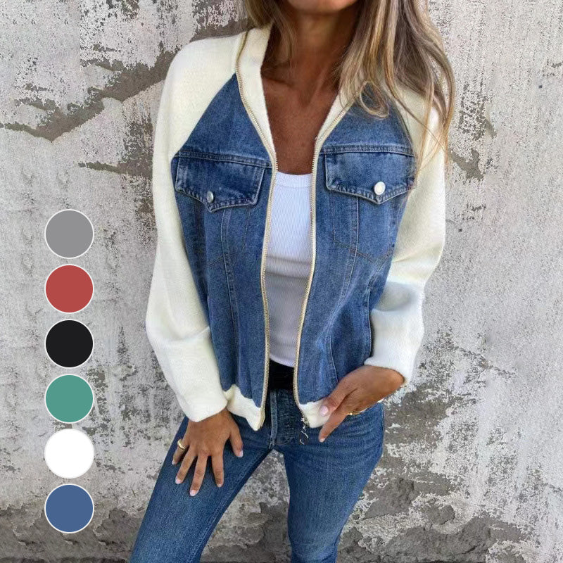 Karin™ | Modieuze patchwork denimjack, jouw nieuwe favoriet!