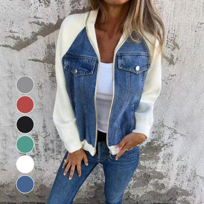 Karin™ | Modieuze patchwork denimjack, jouw nieuwe favoriet!