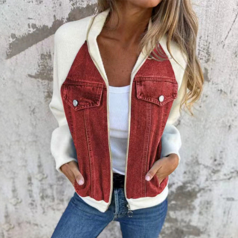 Karin™ | Modieuze patchwork denimjack, jouw nieuwe favoriet!