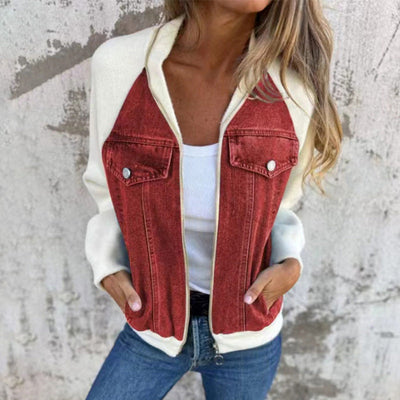 Karin™ | Modieuze patchwork denimjack, jouw nieuwe favoriet!