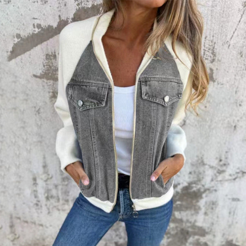 Karin™ | Modieuze patchwork denimjack, jouw nieuwe favoriet!