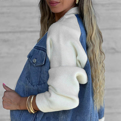 Karin™ | Modieuze patchwork denimjack, jouw nieuwe favoriet!