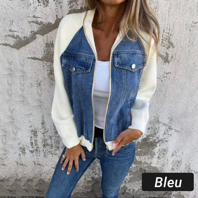 Karin™ | Modieuze patchwork denimjack, jouw nieuwe favoriet!
