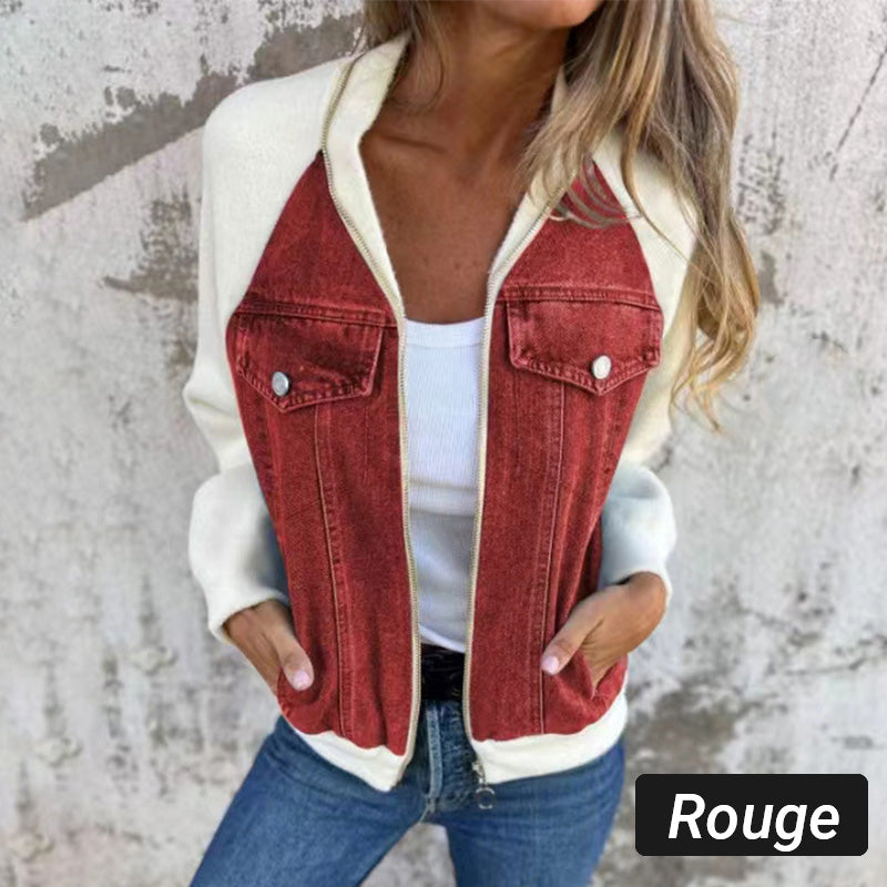 Karin™ | Modieuze patchwork denimjack, jouw nieuwe favoriet!