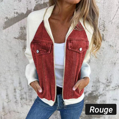 Karin™ | Modieuze patchwork denimjack, jouw nieuwe favoriet!