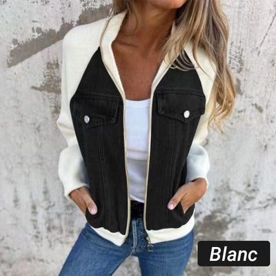 Karin™ | Modieuze patchwork denimjack, jouw nieuwe favoriet!