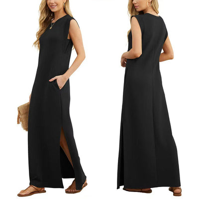 Therese™ | Mouwloze Maxijurk in Minimalistische Stijl