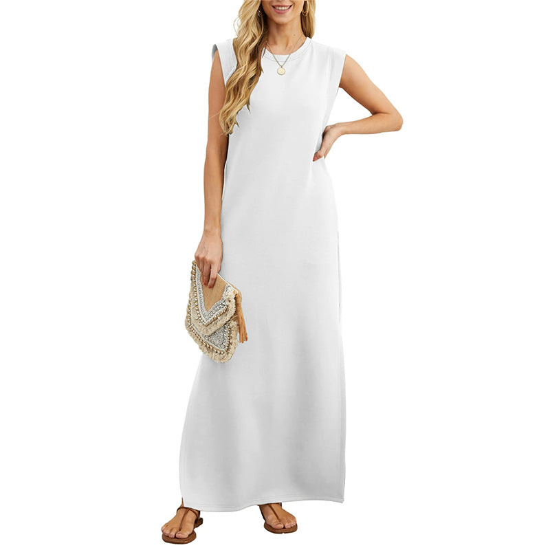 Therese™ | Mouwloze Maxijurk in Minimalistische Stijl