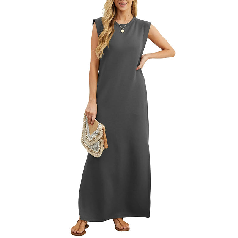 Therese™ | Mouwloze Maxijurk in Minimalistische Stijl