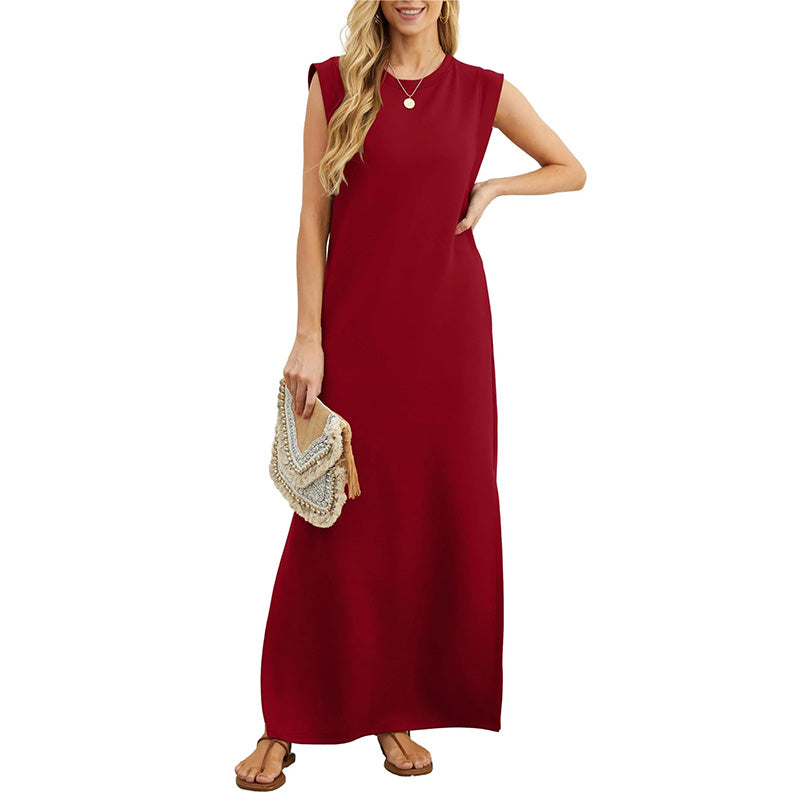 Therese™ | Mouwloze Maxijurk in Minimalistische Stijl