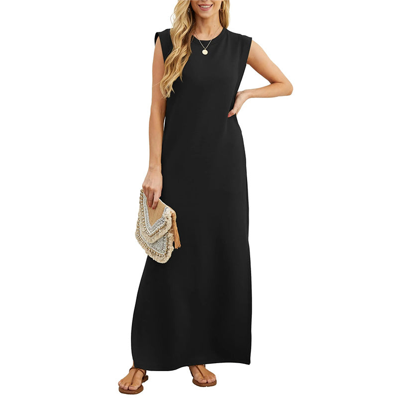 Therese™ | Mouwloze Maxijurk in Minimalistische Stijl