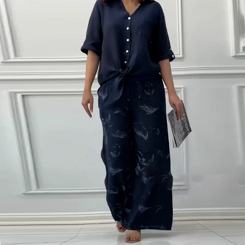 Helena™ - Comfortabele Blouse & Hoge Taille 2-Piece Set