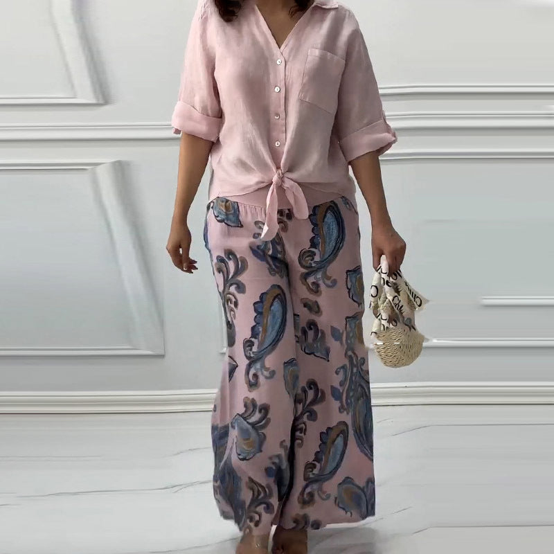 Helena™ - Comfortabele Blouse & Hoge Taille 2-Piece Set