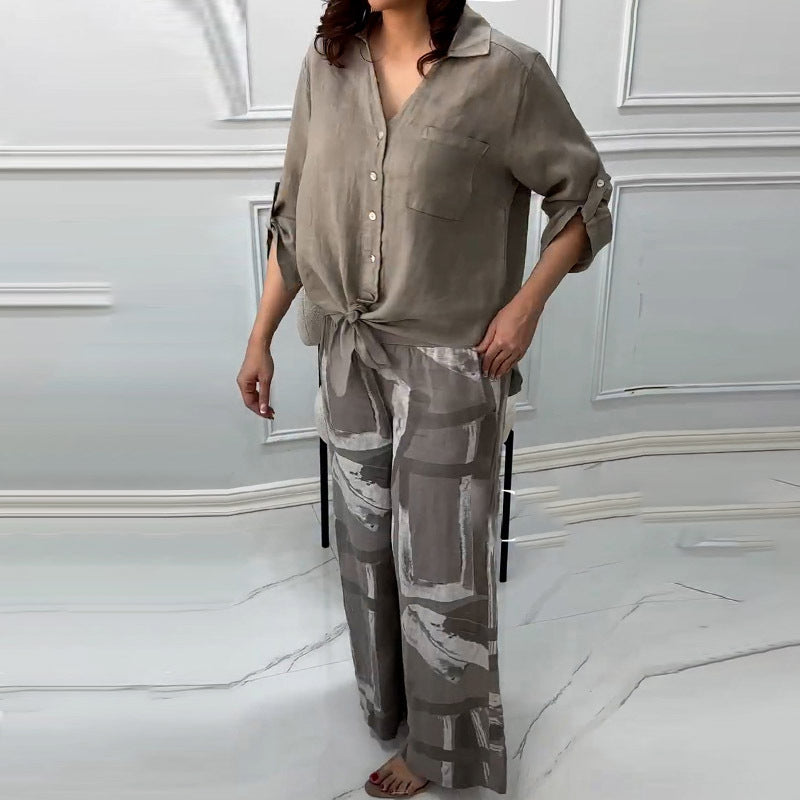 Helena™ - Comfortabele Blouse & Hoge Taille 2-Piece Set