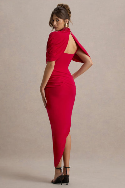 Taylor - Asymmetrische, Gedraaide Cape Maxikleed
