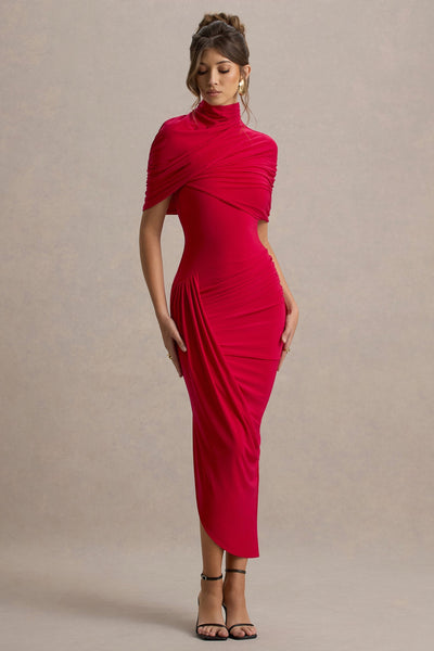 Taylor - Asymmetrische, Gedraaide Cape Maxikleed