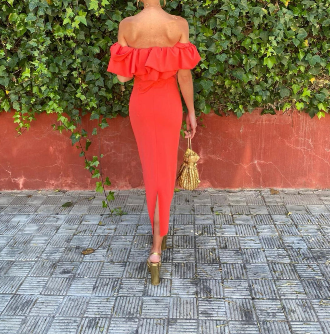 Lorena™ | Schouderloze Rimpel Bodycon Jurk